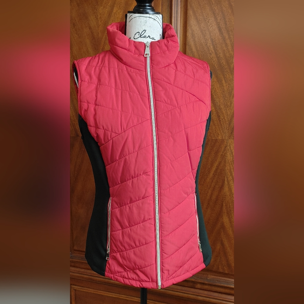 Calvin Klein puffer vest, red and black, size M/L